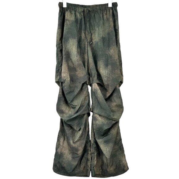 I.AM.GIA Pants - I AM GIA Ishta Green Camouflage Camo Relaxed Fit Wide Leg Parachute Pants sz S